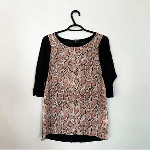 Dynamite • Snakeskin Print Blouse